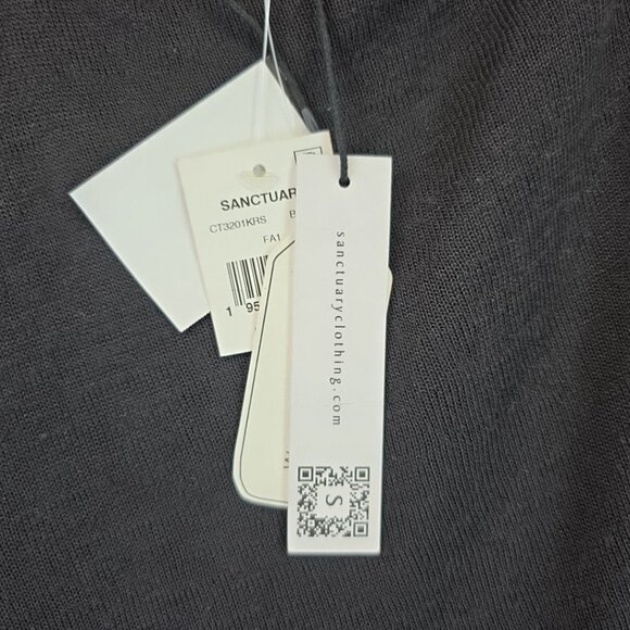 Sanctuary One Shoulder Knit Top Women's Size XL Black Strap Rayon Blend Casual - Picture 3 of 8